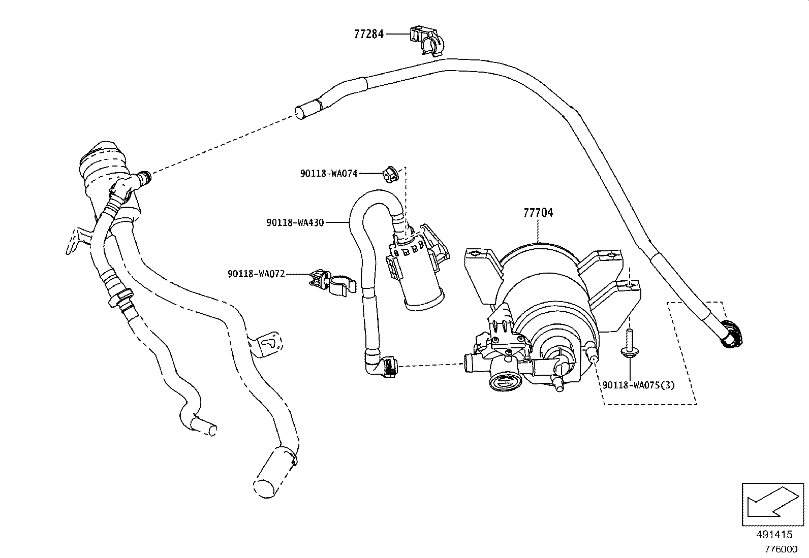 90118-WA895 CLAMP, FUEL TUBE, NO.5 product image