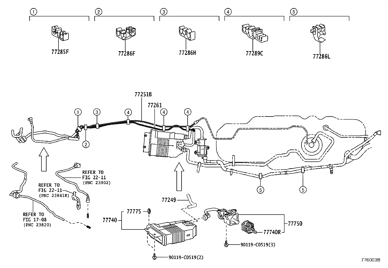 77018-0E100 TUBE SUB-ASSY, FUEL TANK EVAPORATION VENT product image