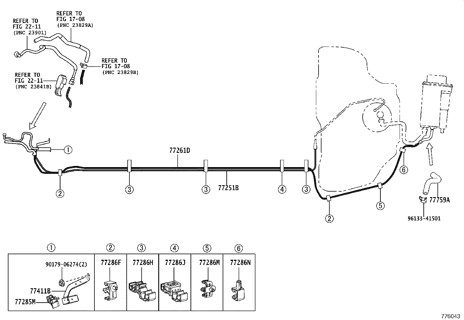77404-12290 HOSE SUB-ASSY, FUEL TANK VENT product image