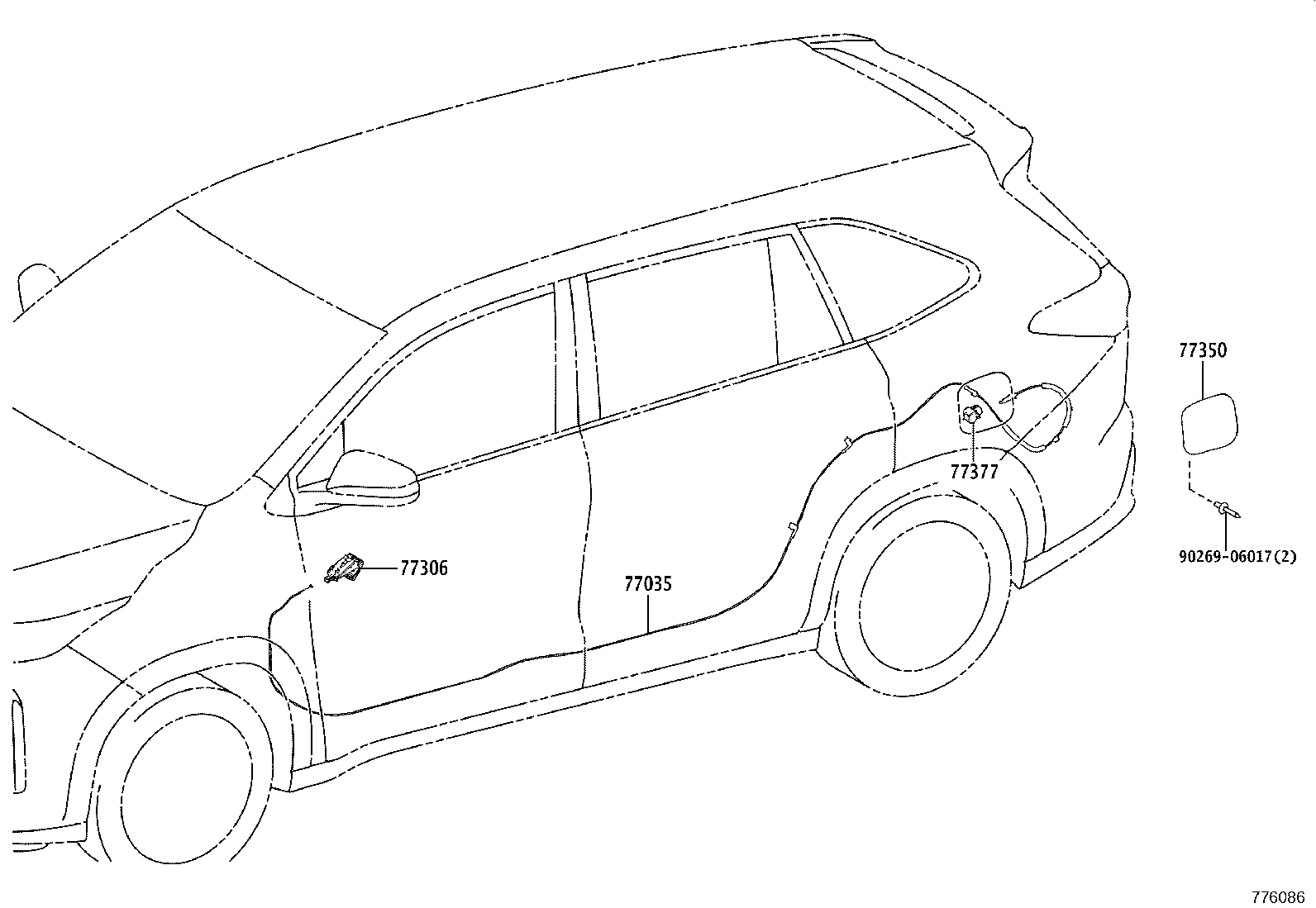 77001-VT020 TANK SUB-ASSY, FUEL product image