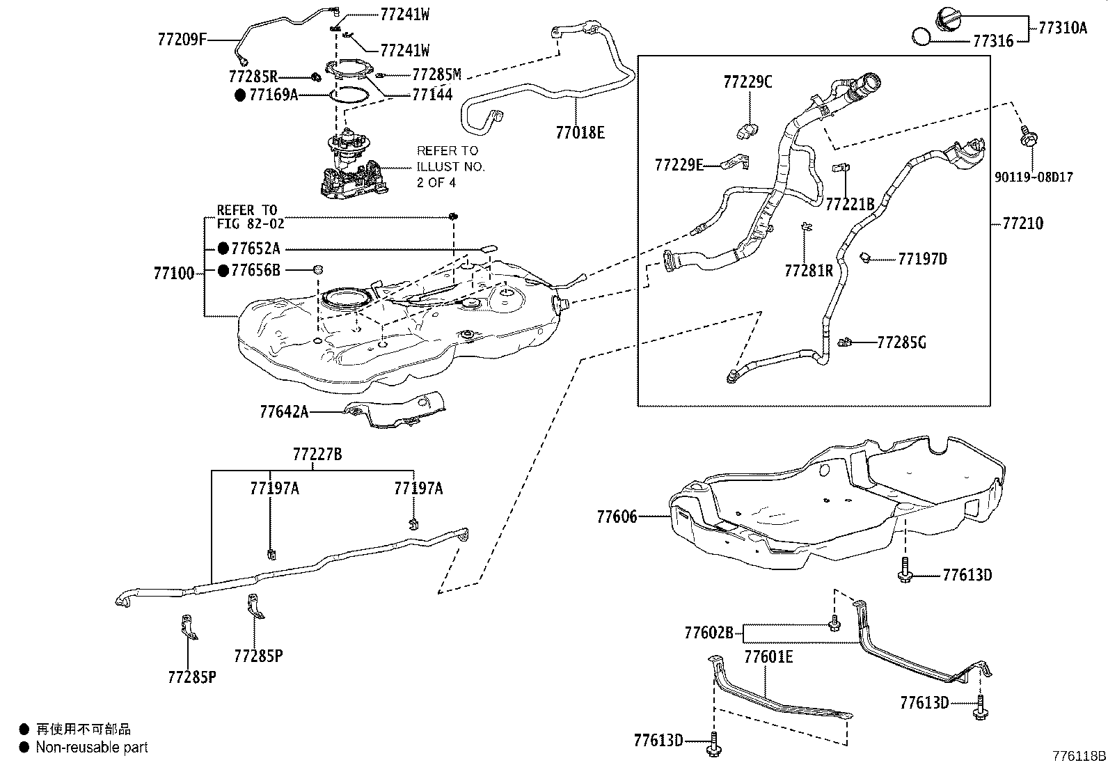 Toyota 77001-48330 TANK ASSY, FUEL