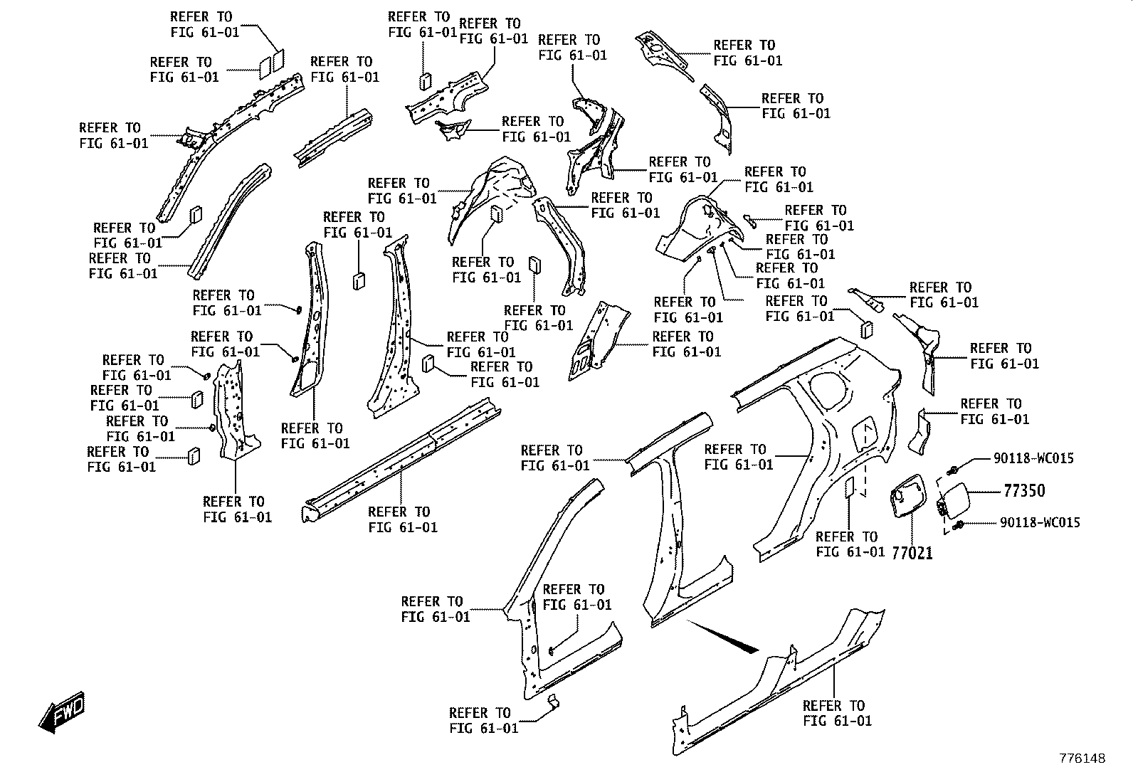77201-WC010 PIPE SUB-ASSY, FUEL TANK FILLER product image