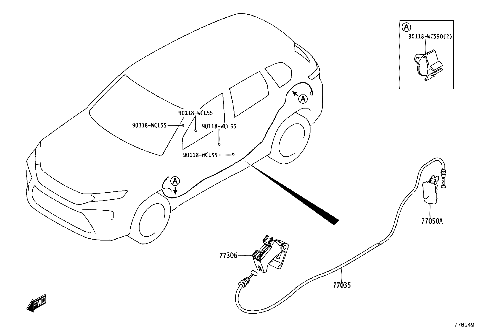 77201-WC010 PIPE SUB-ASSY, FUEL TANK FILLER product image