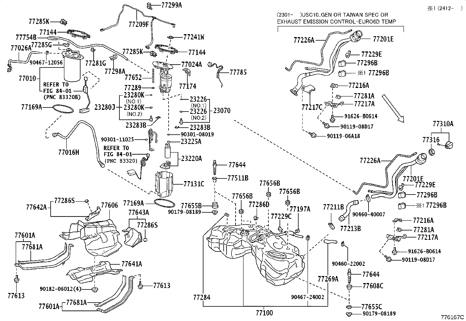 77201-24170 PIPE SUB-ASSY, FUEL TANK FILLER product image