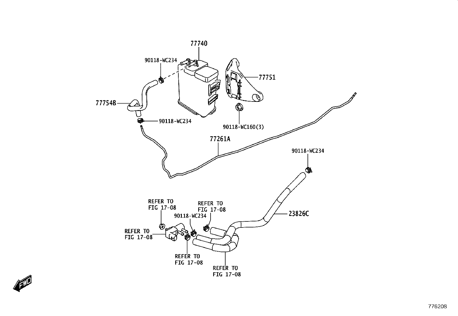 77281-WC035 CLAMP, FUEL TUBE, NO.1 product image