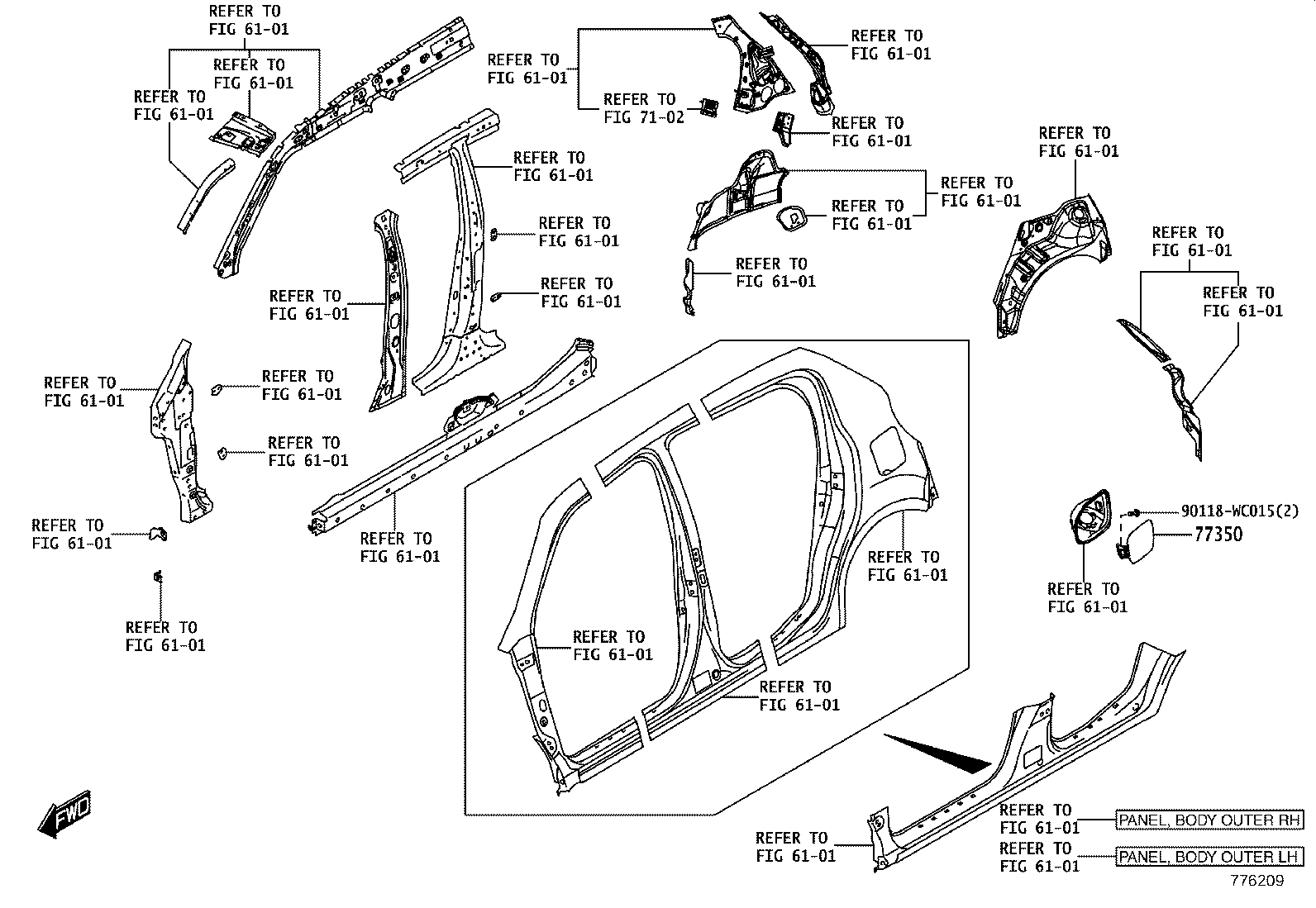 77281-WC035 CLAMP, FUEL TUBE, NO.1 product image