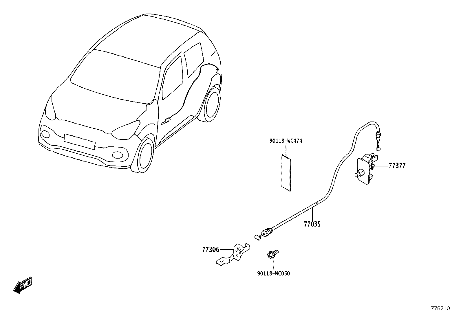 77281-WC035 CLAMP, FUEL TUBE, NO.1 product image