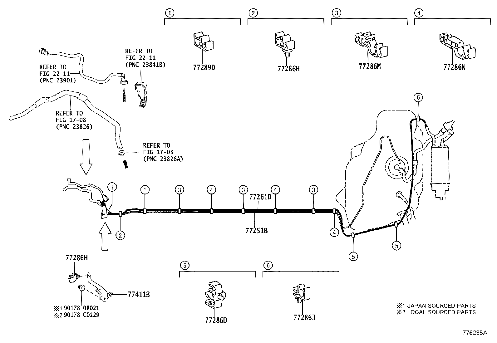 77169-0R050 GASKET, FUEL SUCTION TUBE SET product image