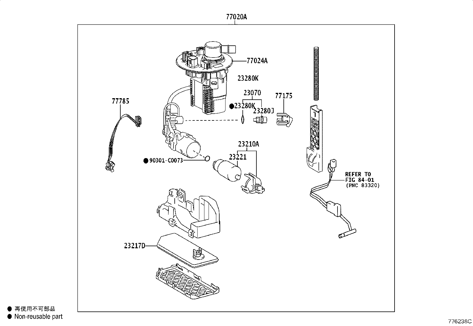 77020-0A220 TUBE ASSY, FUEL SUCTION W/PUMP & GAGE product image