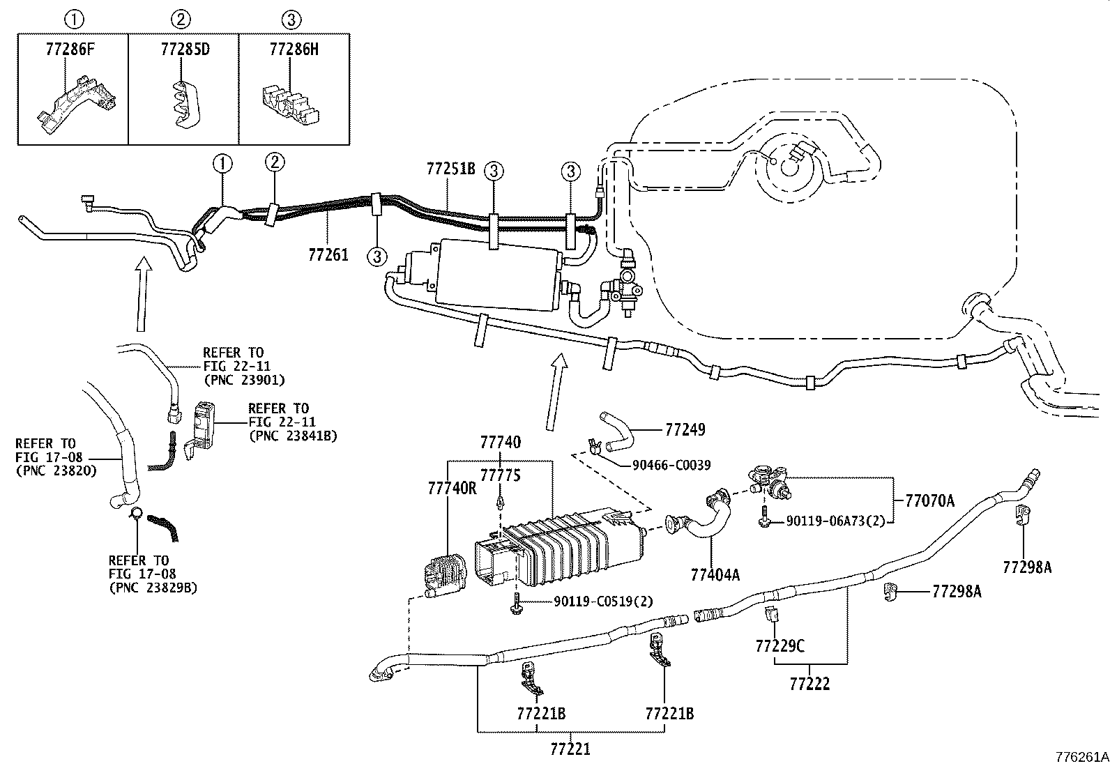 77210-0R080 PIPE ASSY, FUEL TANK FILLER product image