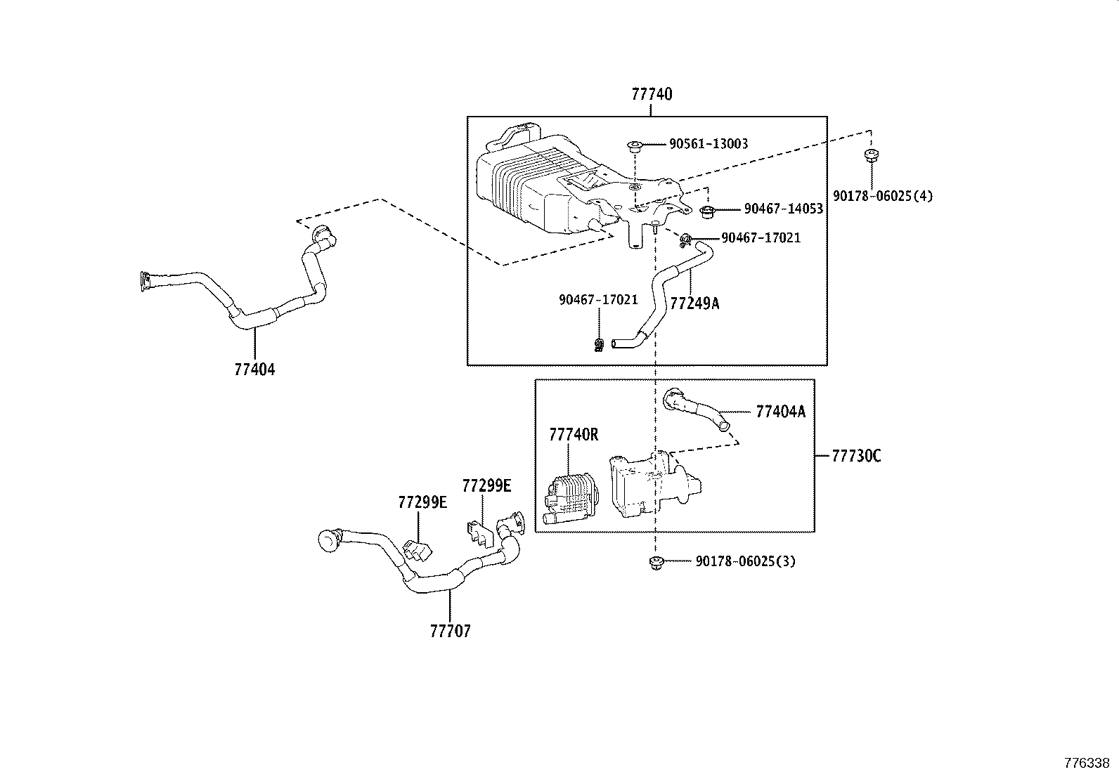 77201-11130 PIPE SUB-ASSY, FUEL TANK FILLER product image