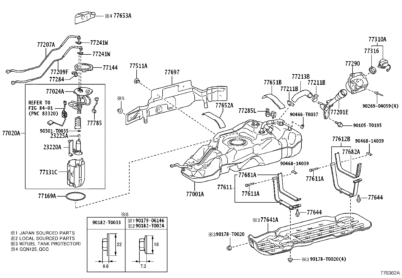 Toyota 77306-0K080 LEVER SUB-ASSY, FUEL LID LOCK OPEN