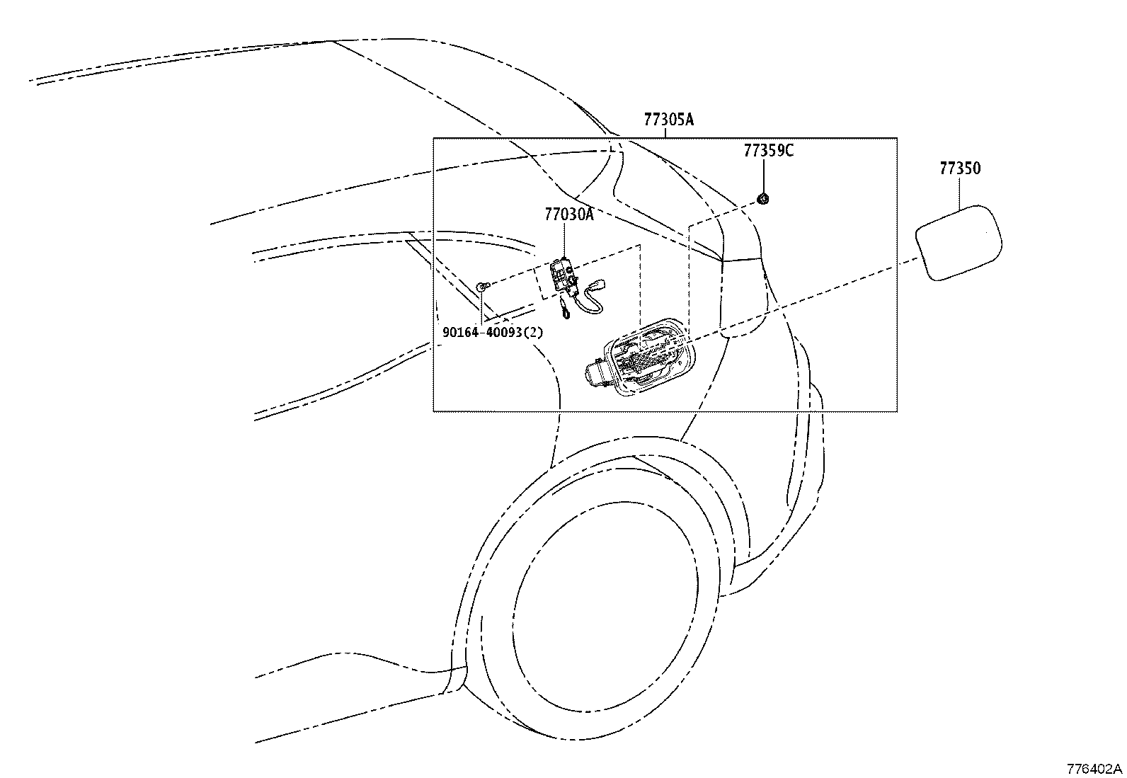 77210-30290 PIPE ASSY, FUEL TANK FILLER product image