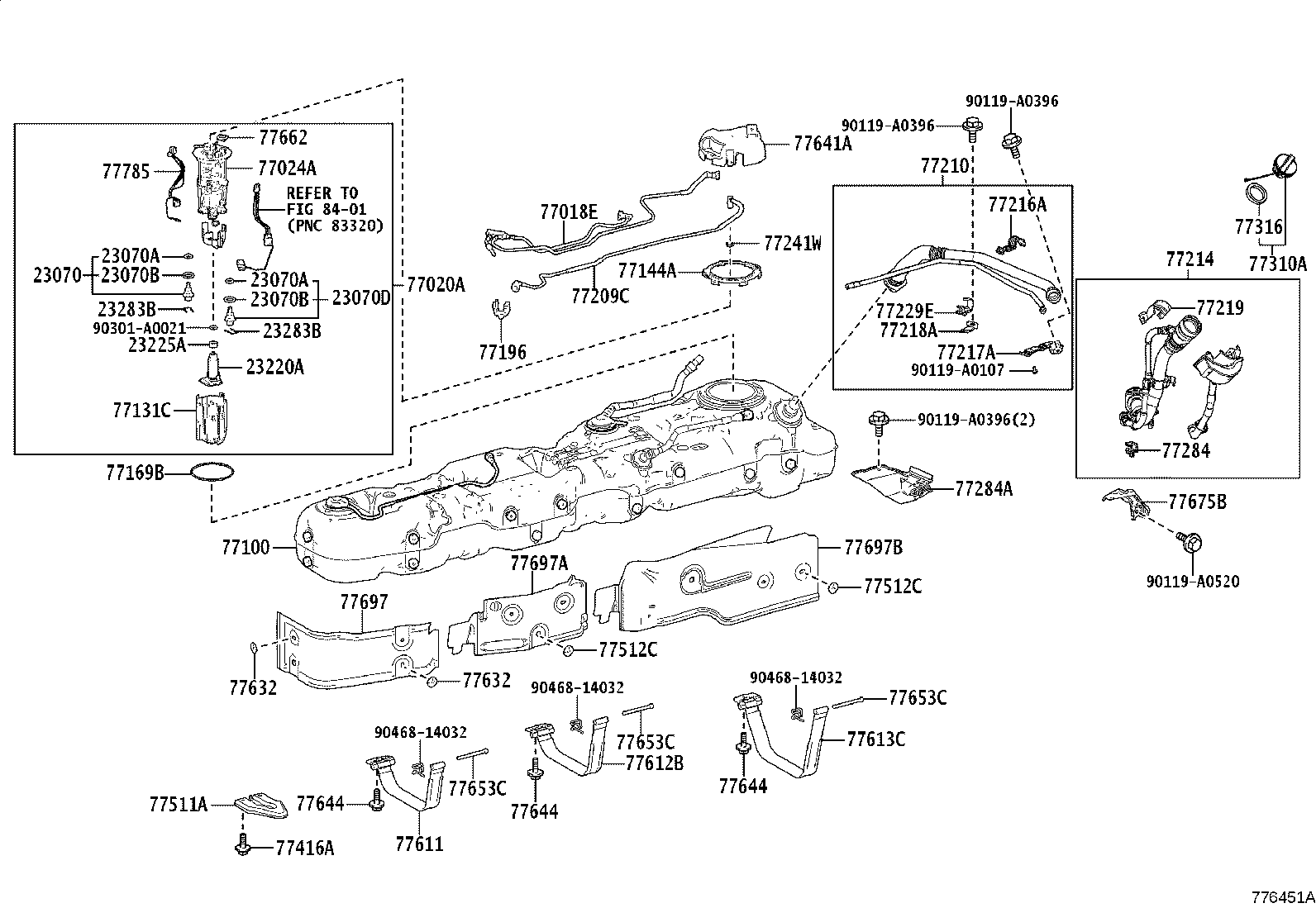 Toyota 77001-04240 TANK ASSY, FUEL