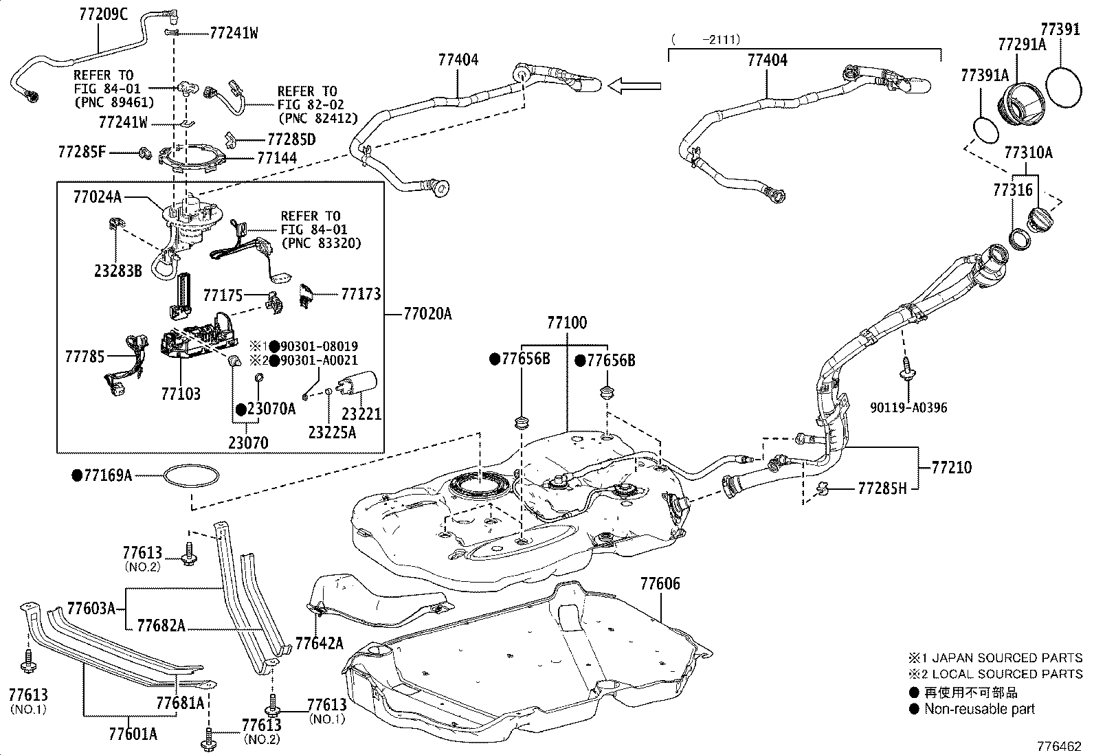 77024-0R040 TUBE SUB-ASSY, FUEL MAIN & RETURN, FRONT product image