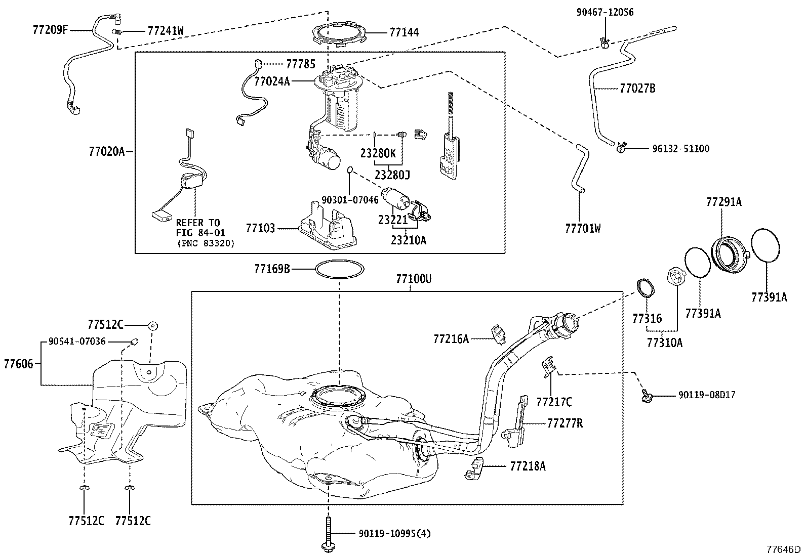77001-52801 TANK SUB-ASSY, FUEL product image