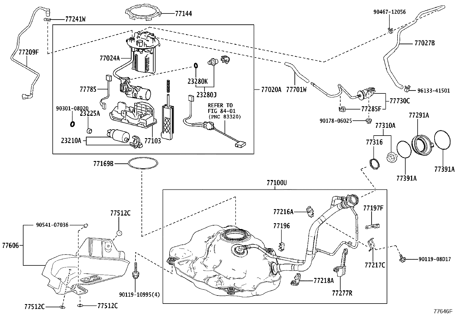 77001-52801 TANK SUB-ASSY, FUEL product image