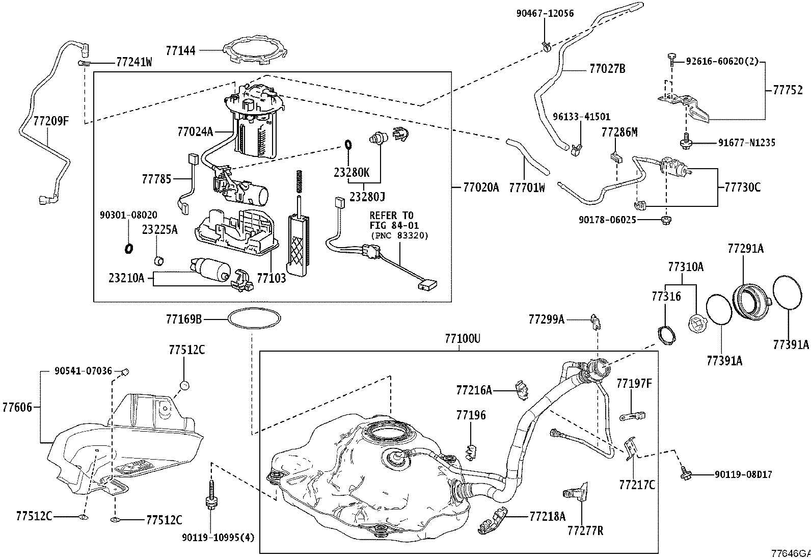 77001-52801 TANK SUB-ASSY, FUEL product image