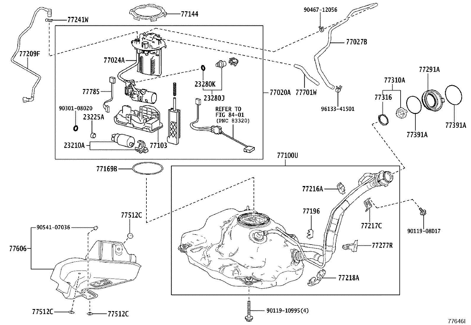 77035-52420 CABLE SUB-ASSY, FUEL LID LOCK CONTROL product image