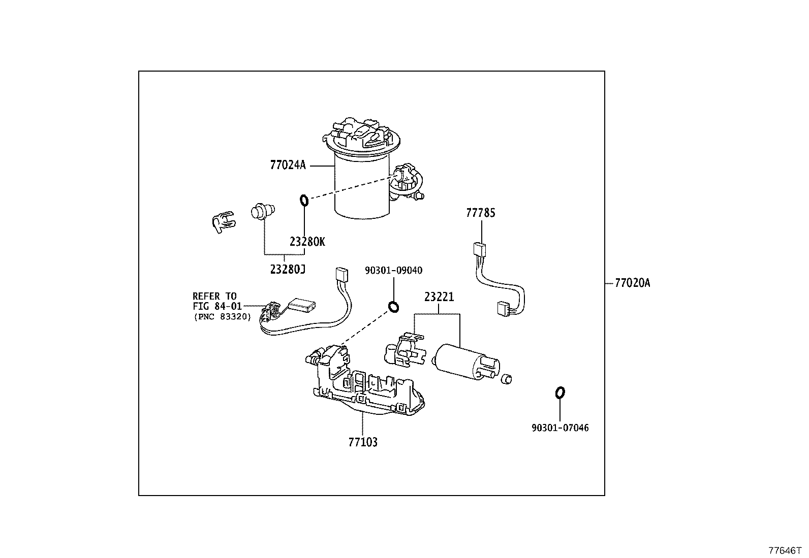77020-52600 TUBE ASSY, FUEL SUCTION W/PUMP & GAGE product image