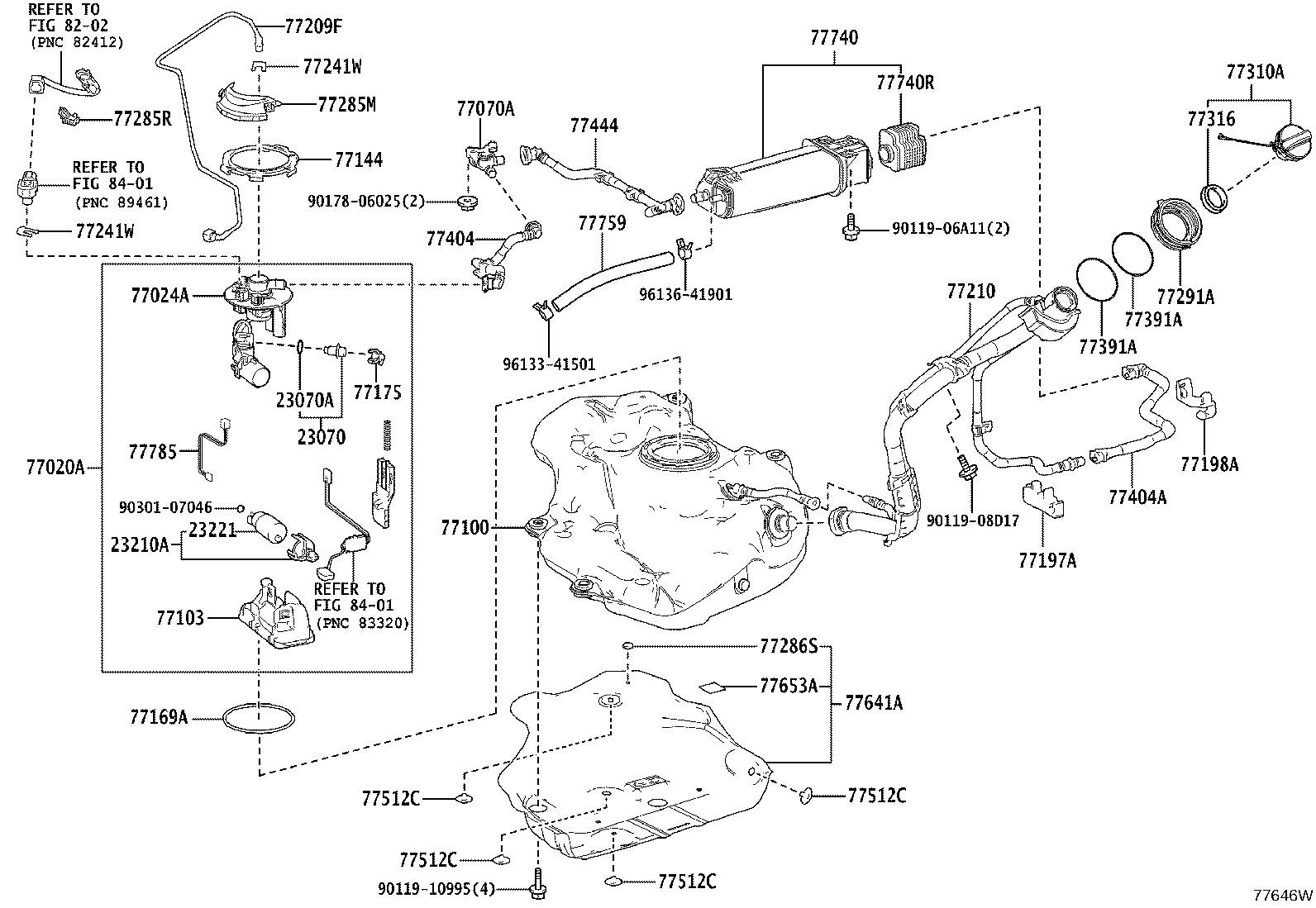 77261-16240 TUBE SUB-ASSY, FUEL EMISSION product image