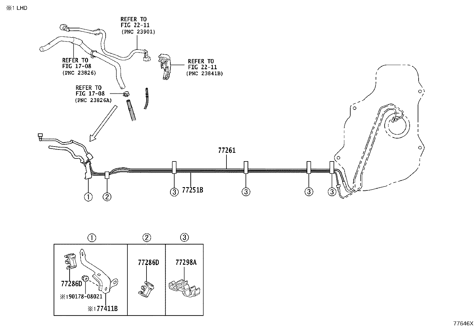77261-16240 TUBE SUB-ASSY, FUEL EMISSION product image