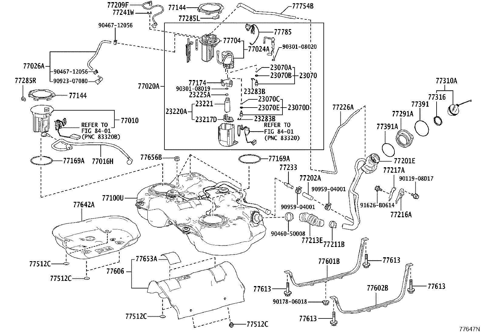 23210-24010 PUMP ASSY, FUEL W/MOTOR & BRACKET product image