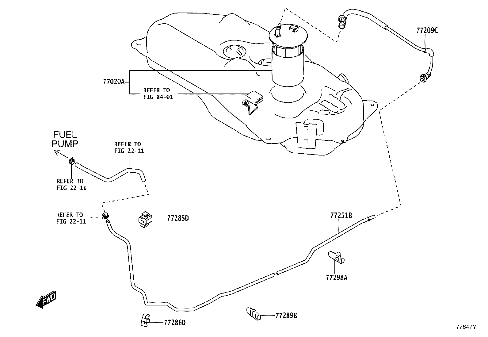 77020-WC034 TUBE ASSY, FUEL SUCTION W/PUMP & GAGE product image