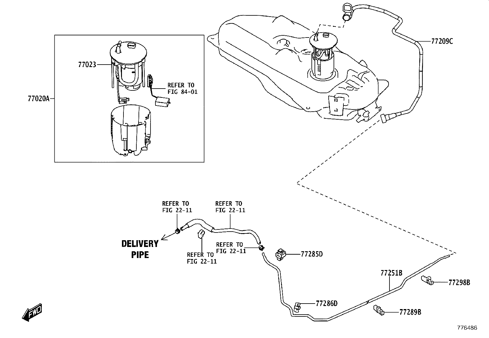 77201-WC014 PIPE SUB-ASSY, FUEL TANK FILLER product image