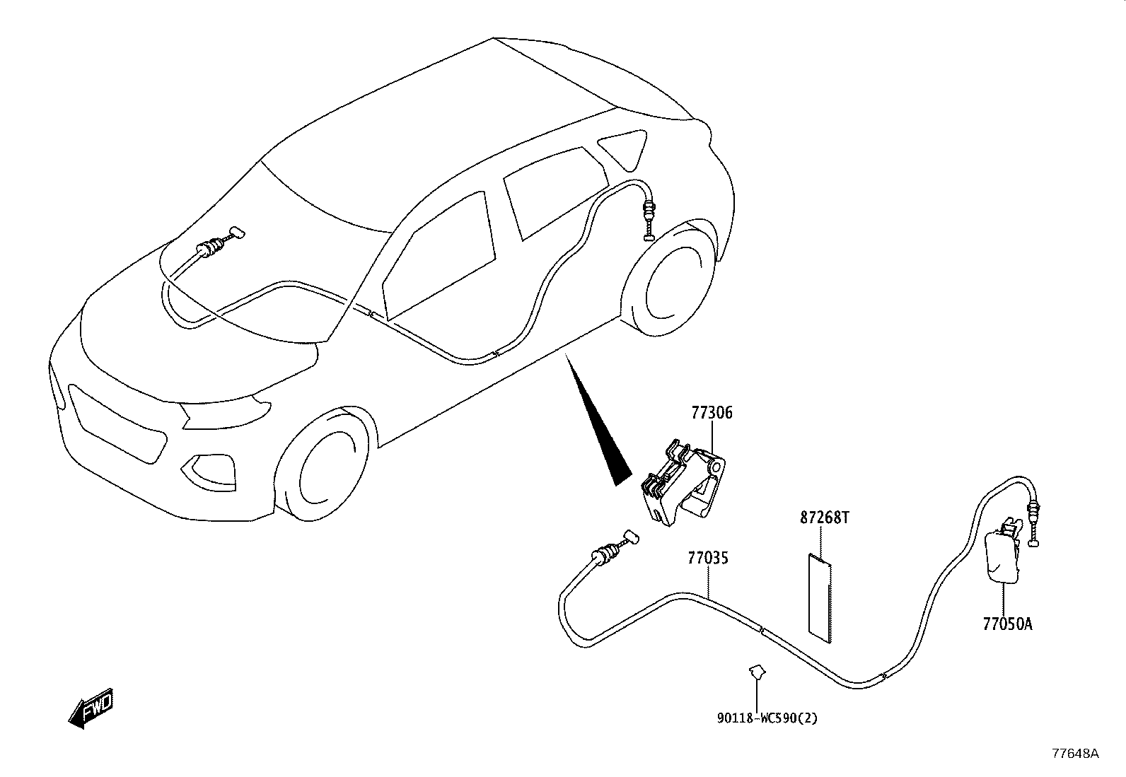 77201-WC014 PIPE SUB-ASSY, FUEL TANK FILLER product image