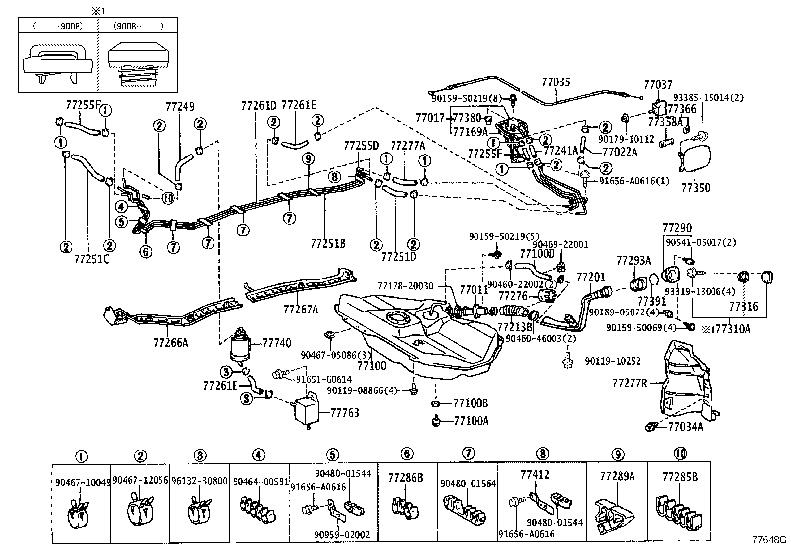 77113-10040 PLATE, FUEL TANK SIDE product image