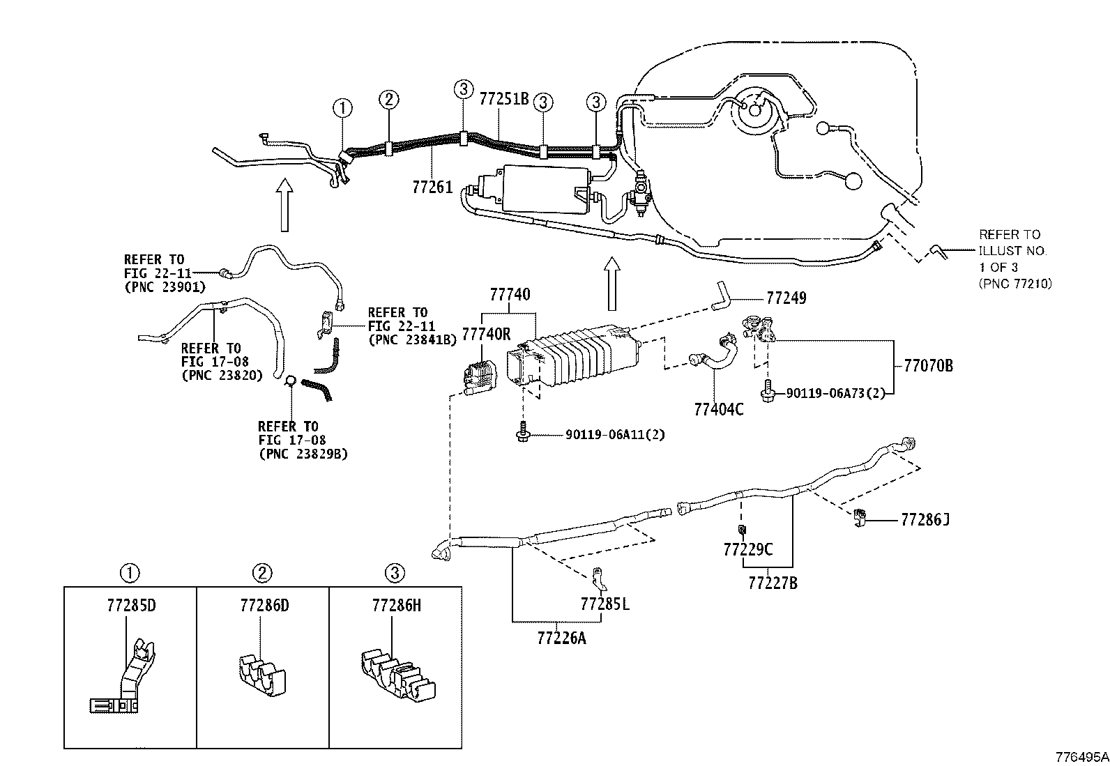 77261-30690 TUBE SUB-ASSY, FUEL EMISSION product image
