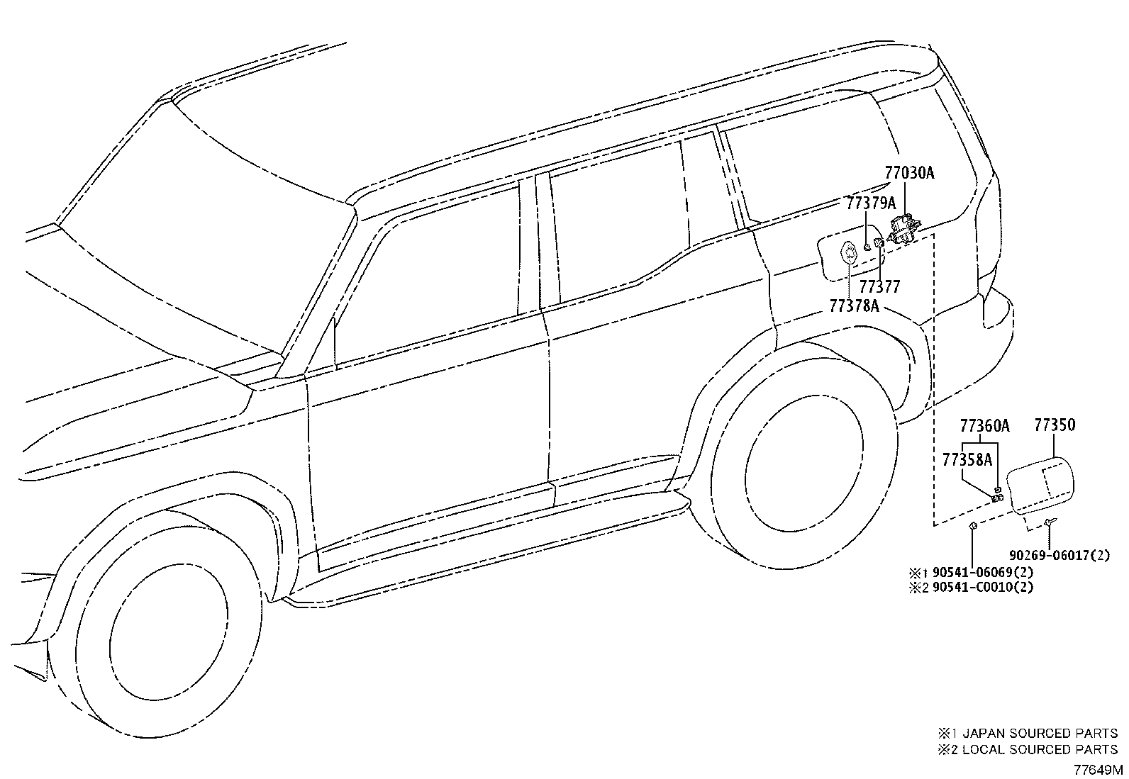 77291-0G030 SHIELD, FUEL TANK FILLER PIPE product image