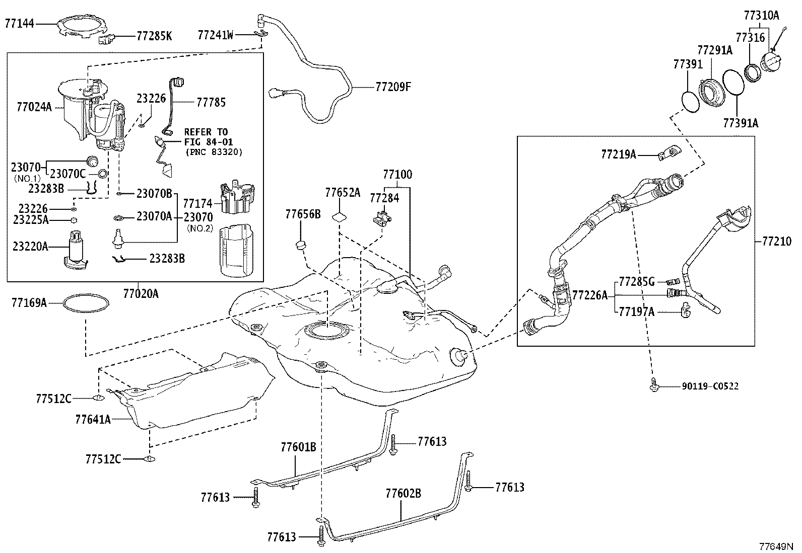 77020-07100 TUBE ASSY, FUEL SUCTION W/PUMP & GAGE product image