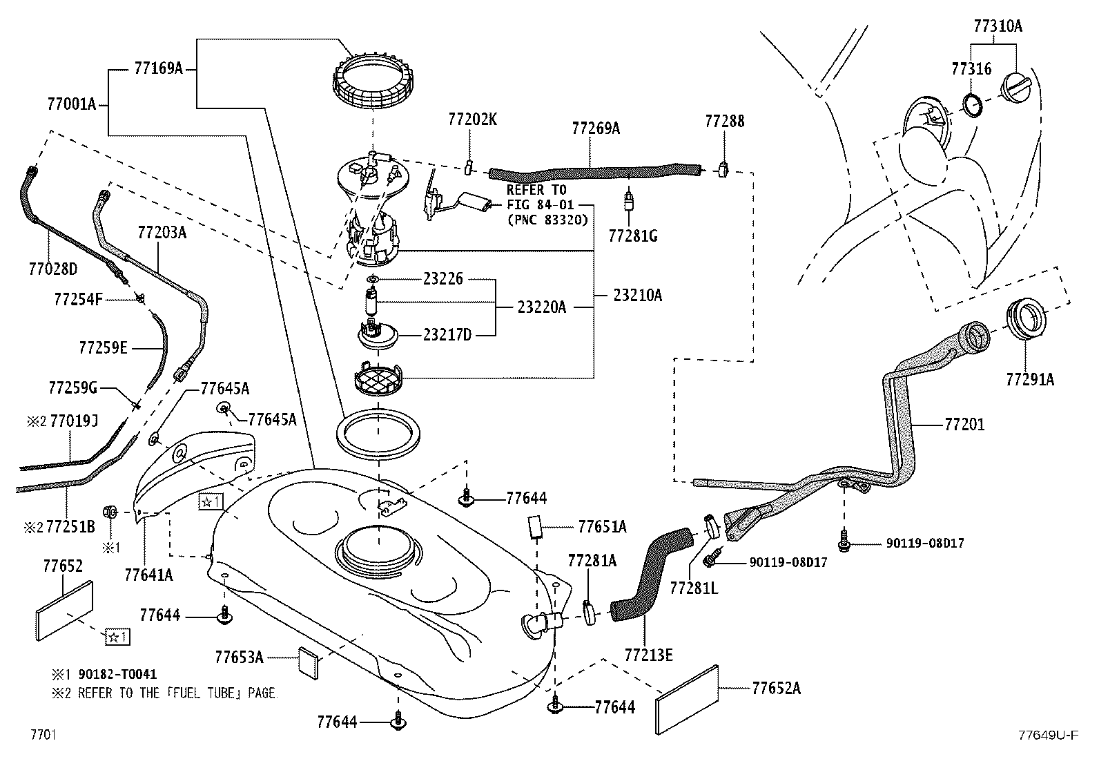 77028-BZ290 TUBE SUB-ASSY, FUEL EMISSION, REAR product image