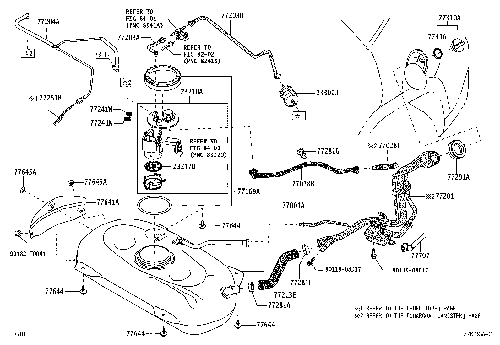 77028-BZ290 TUBE SUB-ASSY, FUEL EMISSION, REAR product image