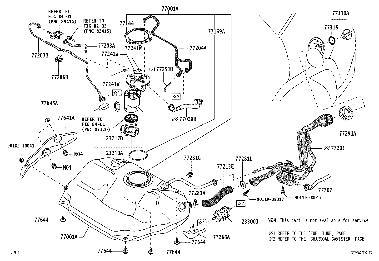 77028-BZ290 TUBE SUB-ASSY, FUEL EMISSION, REAR product image