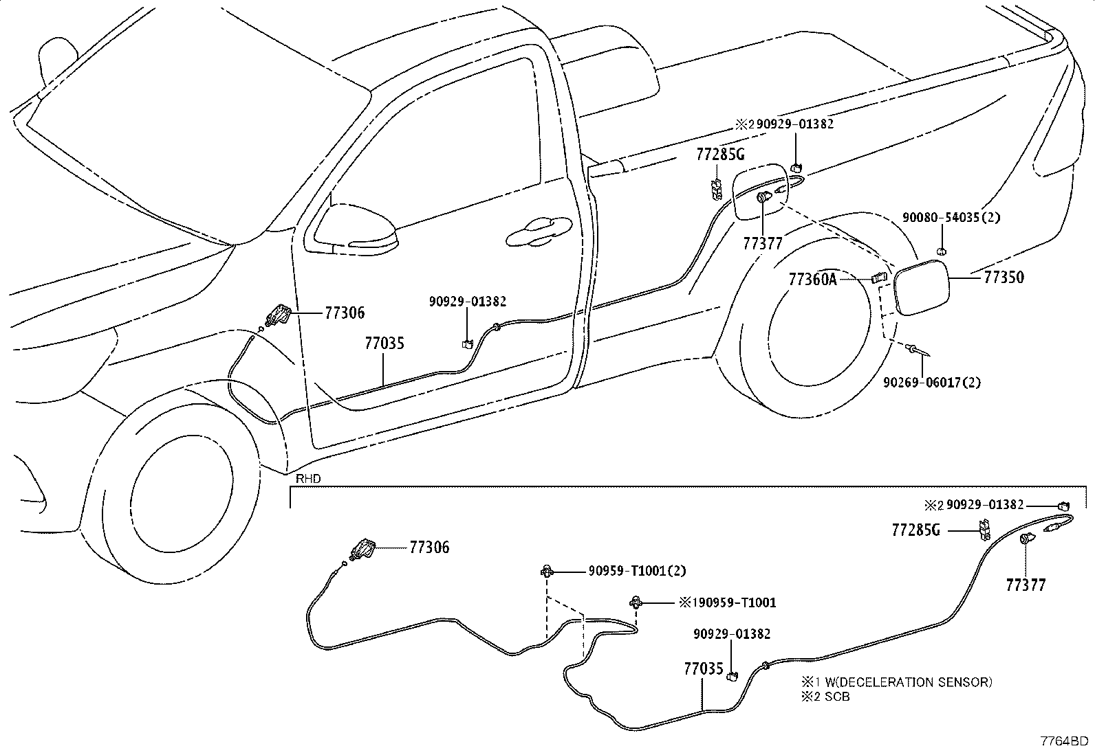 77601-0K170 BAND, FUEL TANK product image