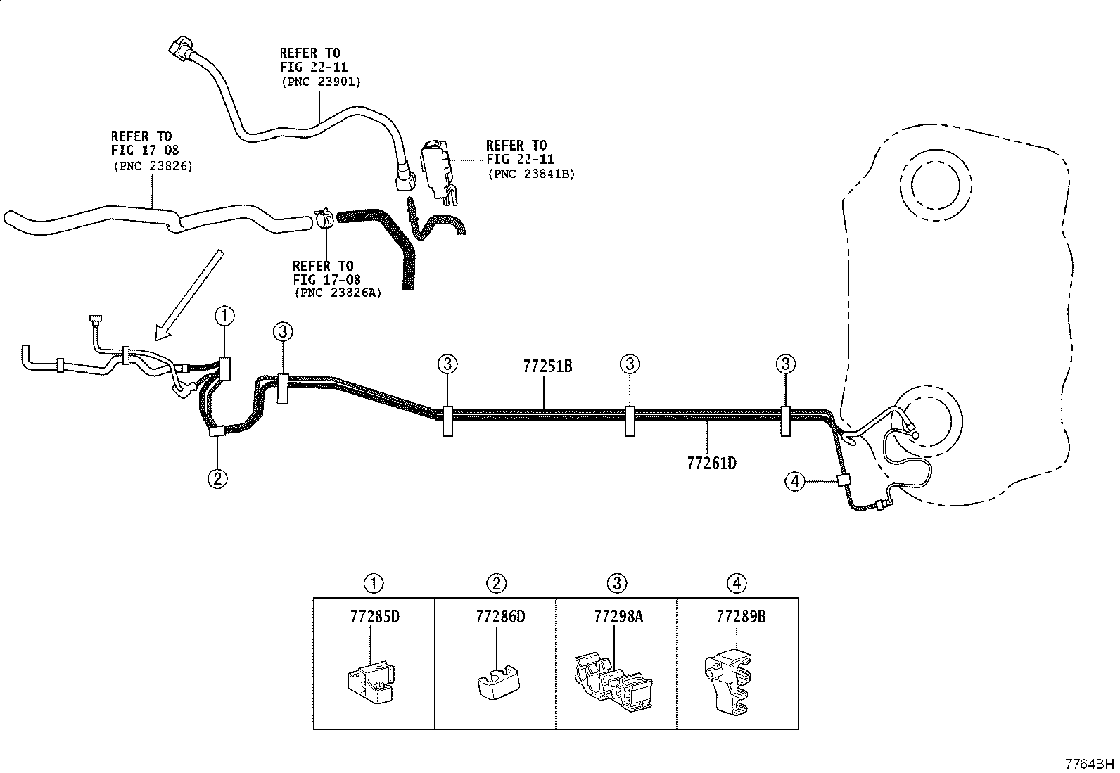 77201-52630 PIPE SUB-ASSY, FUEL TANK FILLER product image