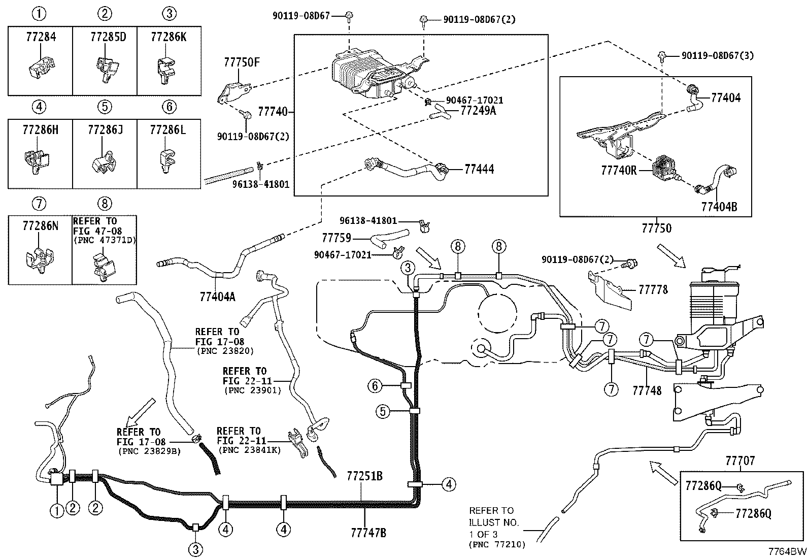 77404-60130 HOSE SUB-ASSY, FUEL TANK VENT product image