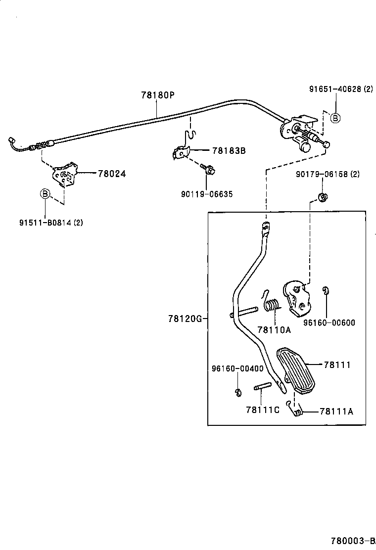 78010-44010 PEDAL ASSY, ACCELERATOR product image