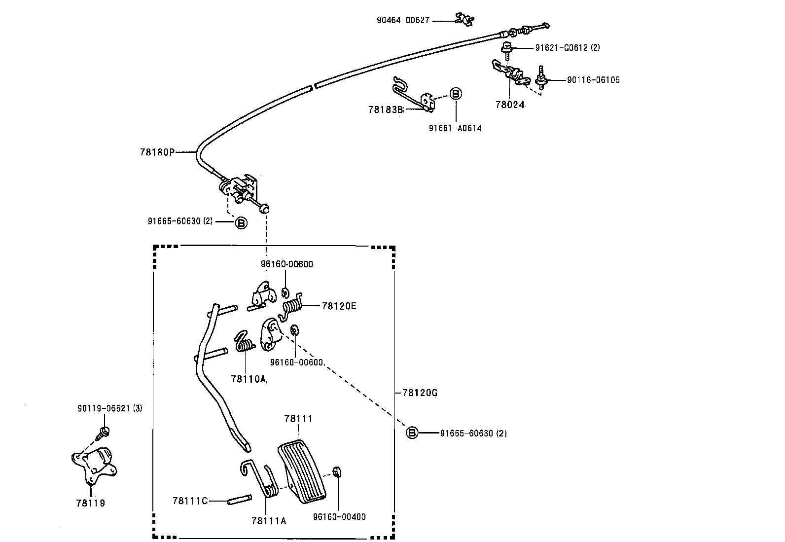 78180-24151 CABLE ASSY, ACCELERATOR CONTROL product image