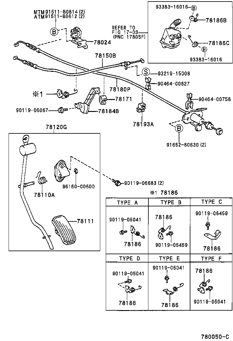 78184-41010 BRACKET, ACCELERATOR CONTROL CABLE product image