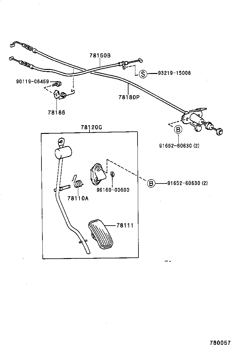 78180-33280 CABLE ASSY, ACCELERATOR CONTROL product image