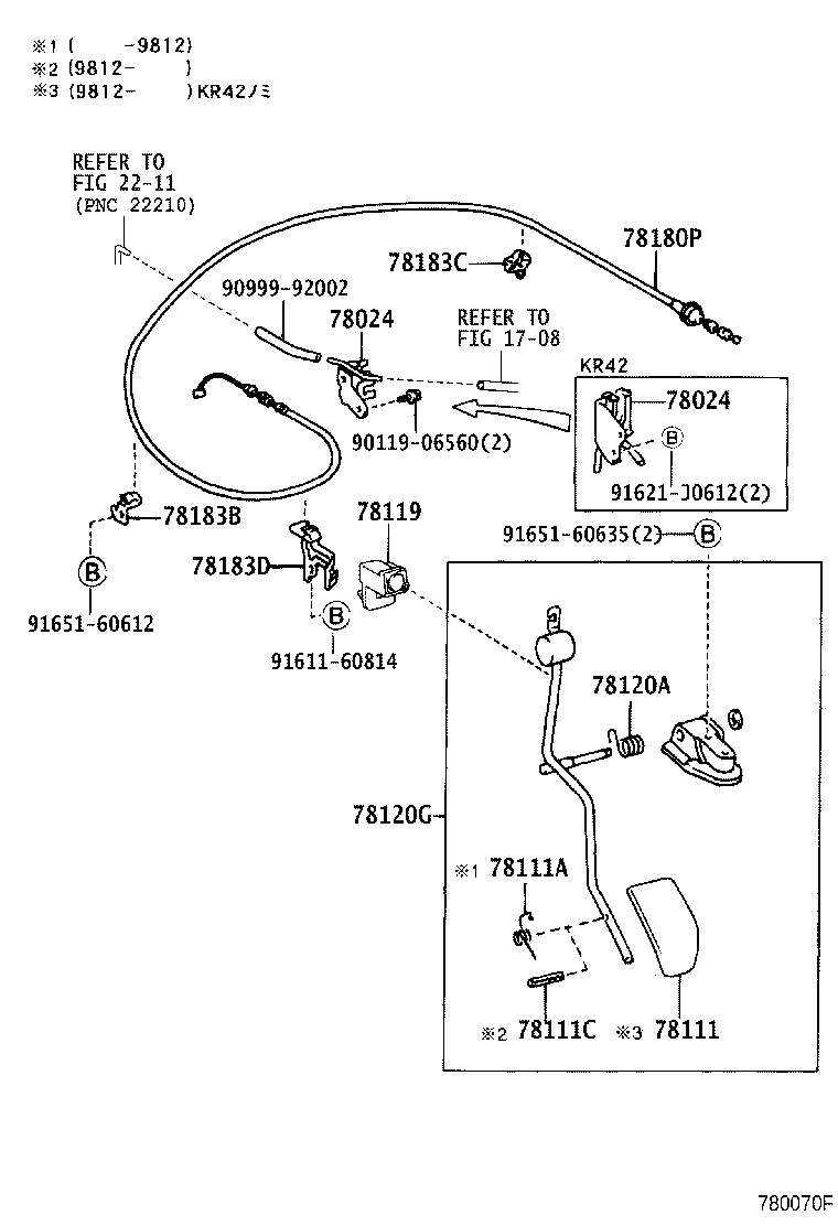 78183-28250 CLAMP, ACCELERATOR CONTROL CABLE product image