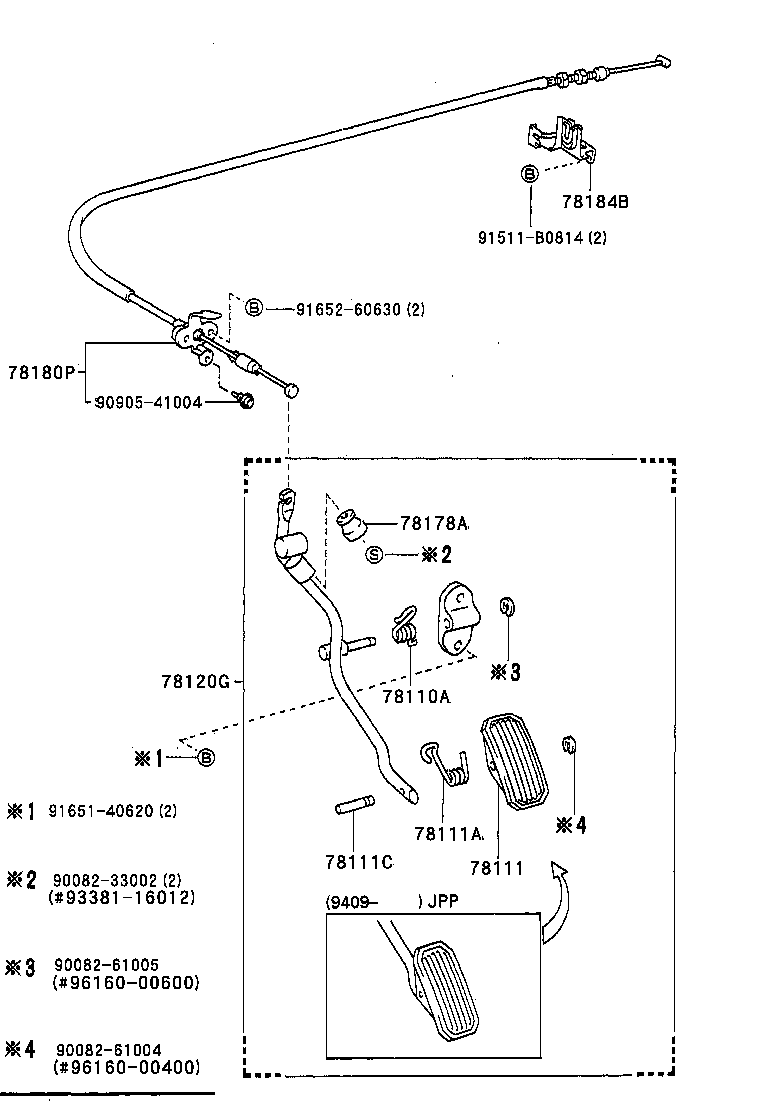 78120-02020 ROD ASSY, ACCELERATOR PEDAL product image
