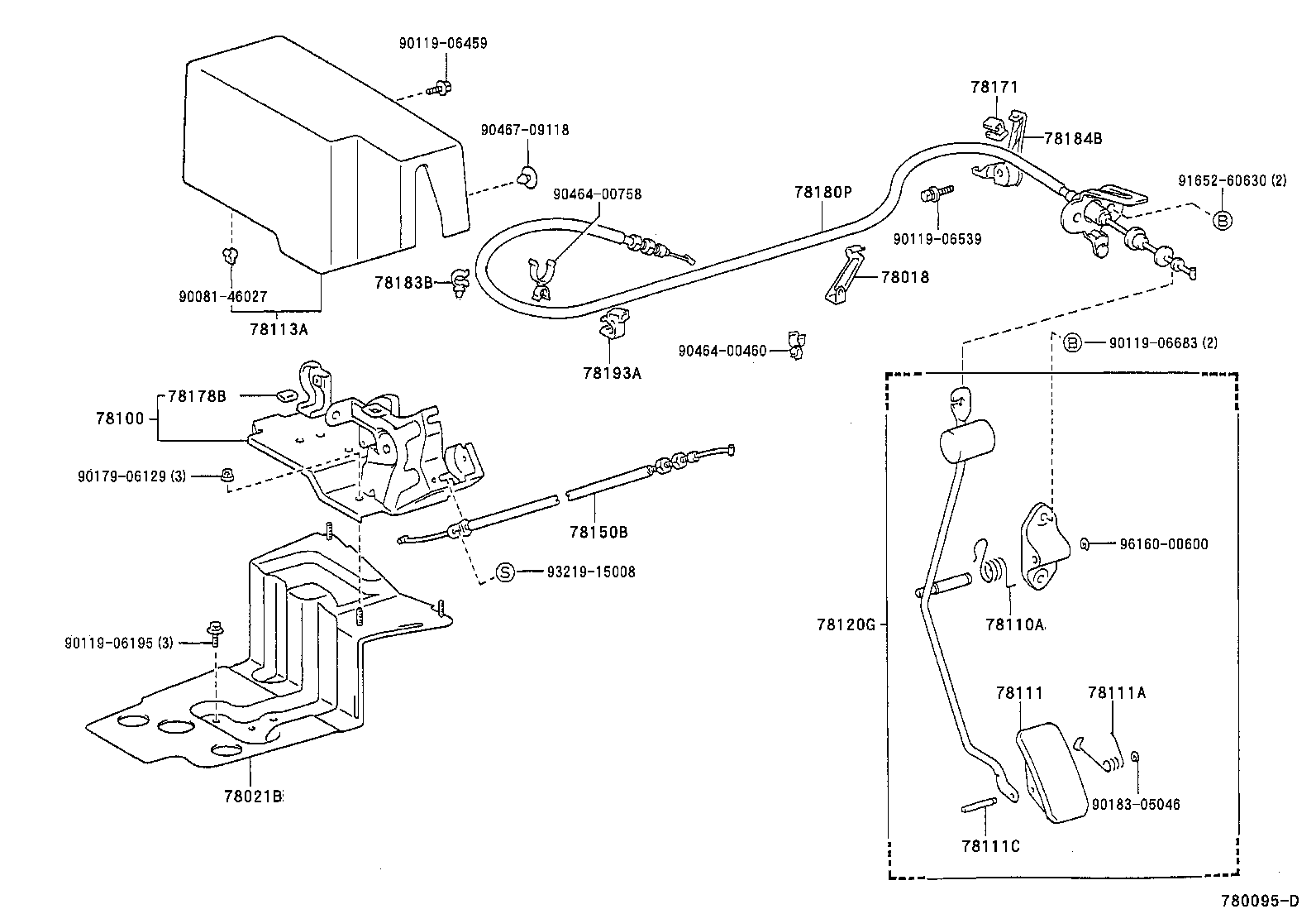 78180-07030 CABLE ASSY, ACCELERATOR CONTROL product image