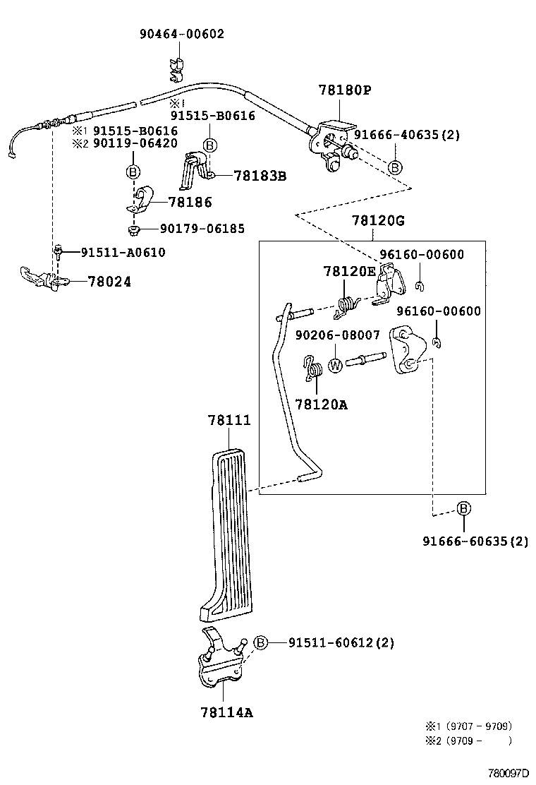 78119-50040 STOPPER, ACCELERATOR PEDAL ROD product image