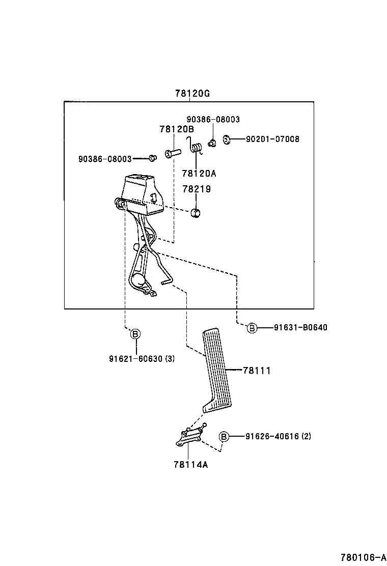 78010-40011 ROD ASSY, ACCELERATOR PEDAL product image