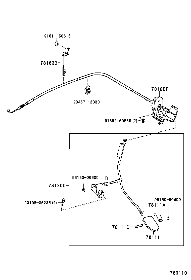 78010-26020 PEDAL ASSY, ACCELERATOR product image
